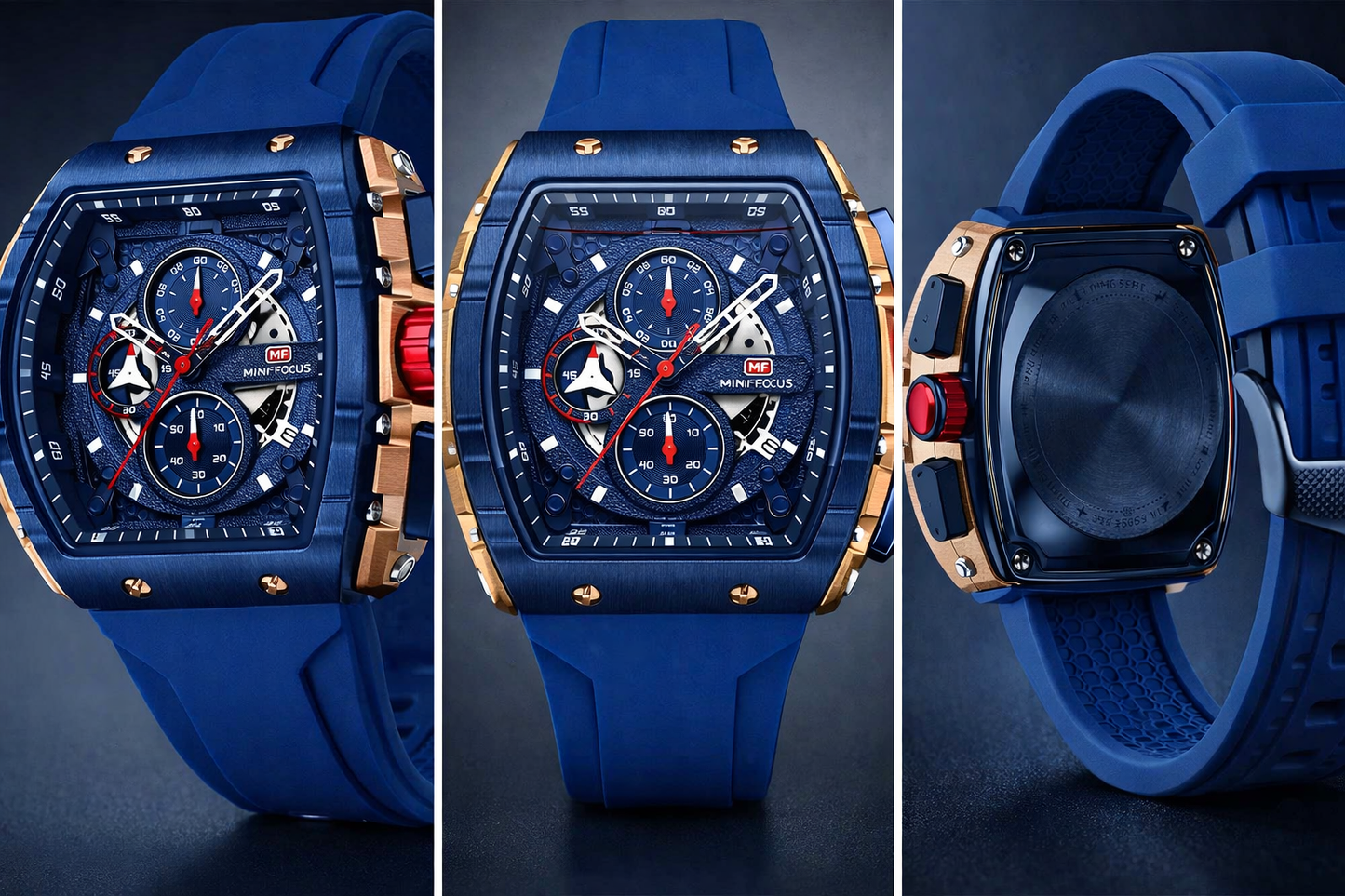 MINI FOCUS Fashion Hollow Big Dial Watch