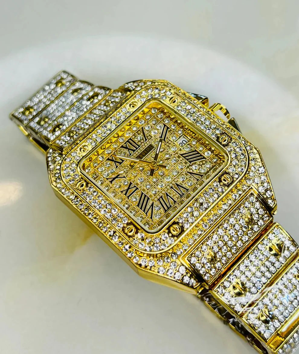men Women Gold Watch